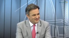 Aécio Neves participa do É Notícia, na Rede TV