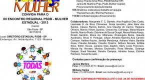 NOSSO PROXIMO ENCONTRO ESTADUAL PSDB-MULHER – CAPITAL 30/11