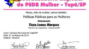 Tupã recebe debate sobre políticas públicas para mulheres