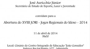 Abertura do XVIII JORI – Jogos Regionais do Idoso – 2014
