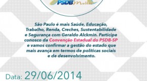 Neste domingo tem Convenção do PSDB SP, 29/06