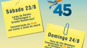 Agenda da campanha – Final de semana (23 e 24/8)