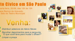 #VamosAgir Ato Cívico em São Paulo nesta quarta
